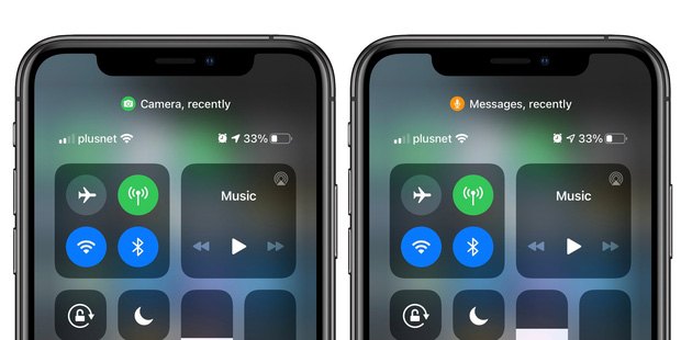 Vì sao iPhone bỗng dưng xuất hiện hai chấm màu xanh, cam? - Ảnh 1.
