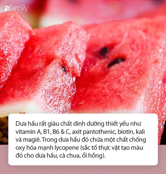 Vào hè, ăn dưa hấu: Không chỉ ngon mà còn là “nhà máy” chứa nhiều chất dinh dưỡng và làm thuốc chữa bệnh siêu hay - Ảnh 3. Vào hè, ăn dưa hấu: Không chỉ ngon mà còn là “nhà máy” chứa nhiều chất dinh dưỡng và làm thuốc chữa bệnh siêu hay - Ảnh 3.