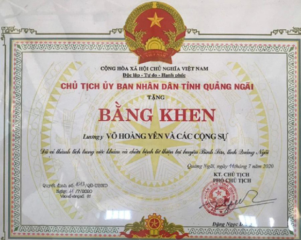 Quảng Ngãi hủy bỏ quyết định khen thưởng thần y Võ Hoàng Yên - Ảnh 2.