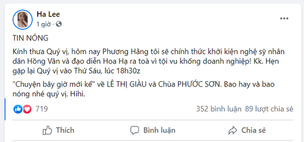 Học hỏi chiêu cao tay của NS Hoài Linh, NSND Hồng Vân có động thái mới trước tuyên bố khởi kiện của bà Phương Hằng: Đó là gì? - Ảnh 3.