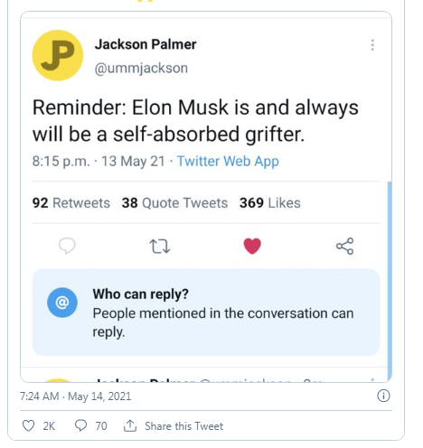 Nhà sáng lập Dogecoin gọi Elon Musk là kẻ chỉ biết quan tâm đến bản thân - Ảnh 1.