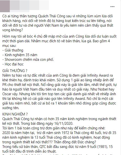 Xuất hiện bài bóc phốt NTK Thái Công cực bài bản, dò tìm cả trường học và cửa hàng bên Đức nhưng bàng hoàng vì “tất cả đều chỉ là thông tin... NỔ”!? - Ảnh 1.