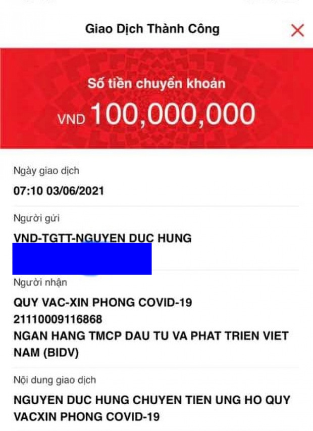 Ông bố chuyển suất học bổng 100 triệu của con vào Quỹ Vaccine phòng COVID-19 - Ảnh 1.