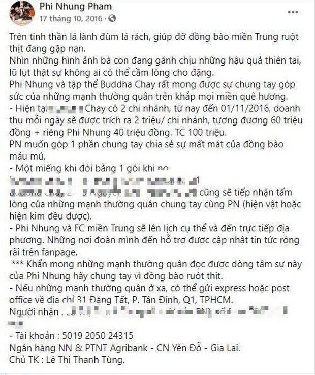  Phi Nhung bị soi lại điểm bất thường trong 2 đợt kêu gọi từ thiện miền Trung, “ngâm” sao kê 1,8 tỷ suốt 5 năm chưa công khai? - Ảnh 1.