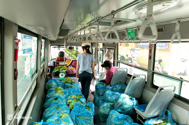 Ảnh, clip: Những chiếc xe buýt chở đầy rau củ với giá bình ổn cho người dân Sài Gòn những ngày giãn cách xã hội - Ảnh 11.