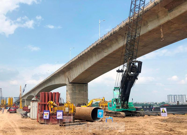  Hiện trạng cầu Vĩnh Tuy 2 sau 6 tháng khởi công  - Ảnh 3.