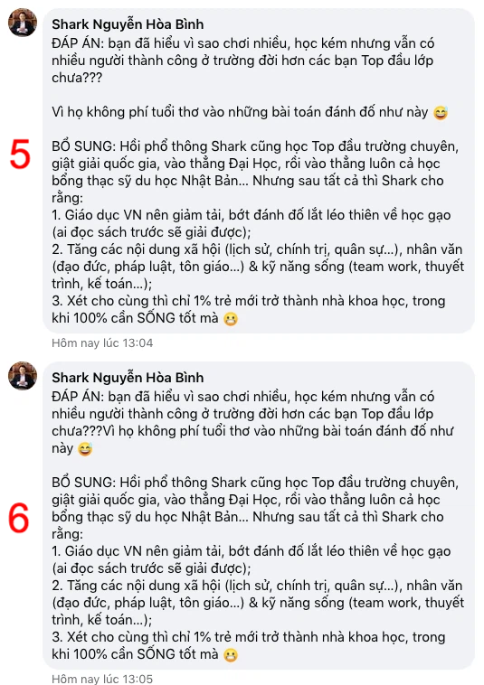 Nhận quá nhiều gạch đá, Shark Bình phải sửa comment vụ ‘giải bài Toán vô bổ’ tới 9 lần, dân kỹ thuật cảm thán: Chắc xưa Shark học lấy điểm chứ không thực sự hiểu học Toán để làm gì! - Ảnh 2.