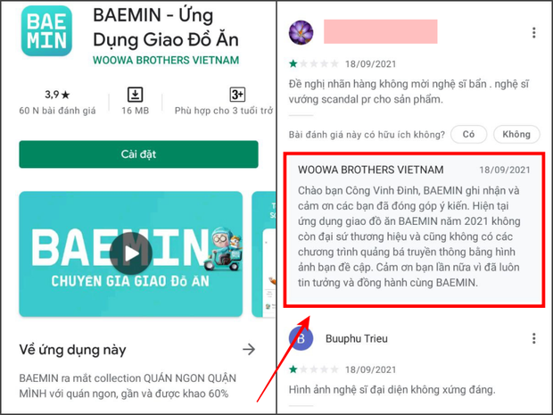 Chuyện như đùa: BAEMIN vừa nói Trấn Thành hết HĐ quảng cáo, netizen quay xe xin lỗi được chưa và đi rate lại 5 sao? - Ảnh 2.