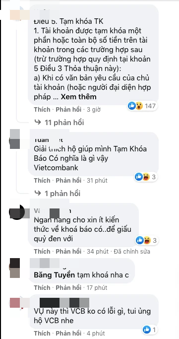Fanpage Vietcombank tương tác cao đột biến, cả nghìn bình luận hỏi thăm dịch vụ ‘tạm khóa báo có’ sau buổi livestream của CEO Đại Nam - Ảnh 2.