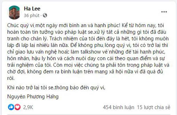  Bà Phương Hằng bất ngờ tuyên bố Trách nhiệm của tôi đến đây là hết, tiết lộ nội dung những buổi trò chuyện tiếp theo - Ảnh 1.