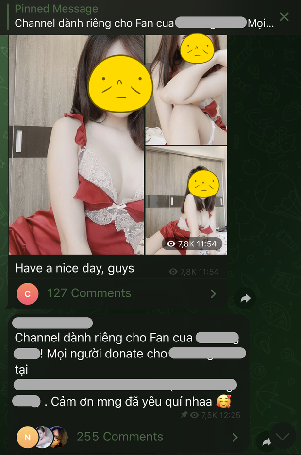 Rùng mình hội gái 18+ trên Telegram: Phơi bày loã lồ, sẵn sàng cởi sạch để khều donate hoặc dụ người xem vào link buôn bán xác thịt - Ảnh 3. Rùng mình hội gái 18+ trên Telegram: Phơi bày loã lồ, sẵn sàng cởi sạch để khều donate hoặc dụ người xem vào link buôn bán xác thịt - Ảnh 3.