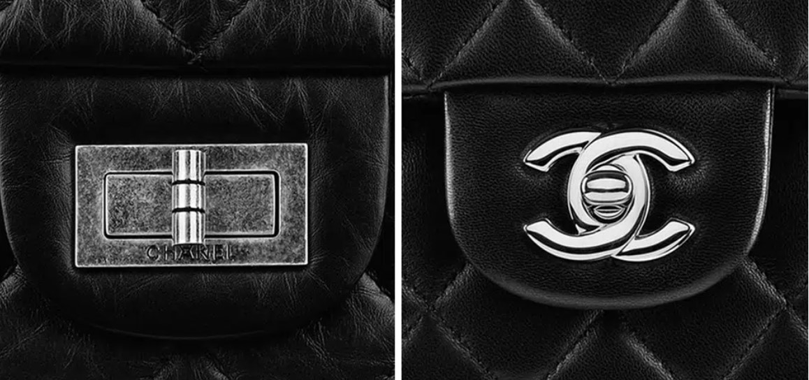 Chanel Bag with Top Handle Classic Flap Vintage Logo Nameplate Tweed Clutch  For Sale at 1stDibs