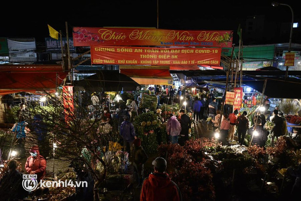  Người dân chen chân đi mua hoa Tết ở chợ hoa lớn nhất Hà Nội dù thời tiết mưa rét 10 độ C - Ảnh 1.