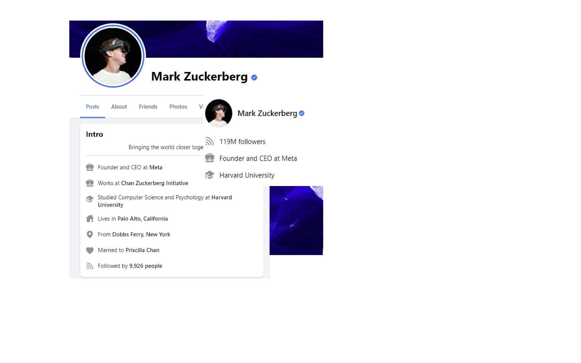 Tài khoản Facebook 120 triệu người theo dõi của CEO Mark Zuckerberg tụt xuống chỉ còn hơn 9.000 - Ảnh 1.
