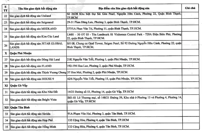 TPHCM 'sờ gáy' hơn 60 sàn giao dịch bất động sản ảnh 4