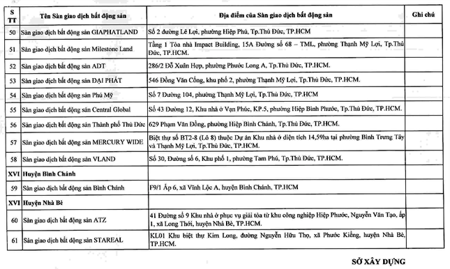 TPHCM 'sờ gáy' hơn 60 sàn giao dịch bất động sản ảnh 6