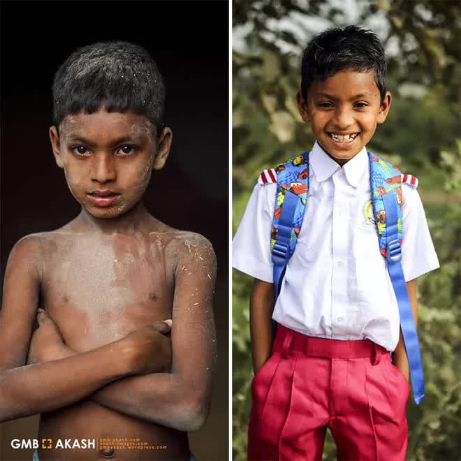 Ghi lại khoảnh khắc trẻ em nghèo trước và sau khi được đi học, nhiếp ảnh gia tạo nên bộ ảnh gây xúc động - Ảnh 9.