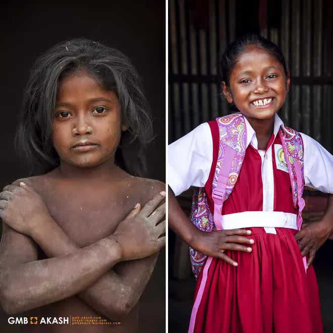 Ghi lại khoảnh khắc trẻ em nghèo trước và sau khi được đi học, nhiếp ảnh gia tạo nên bộ ảnh gây xúc động - Ảnh 8.