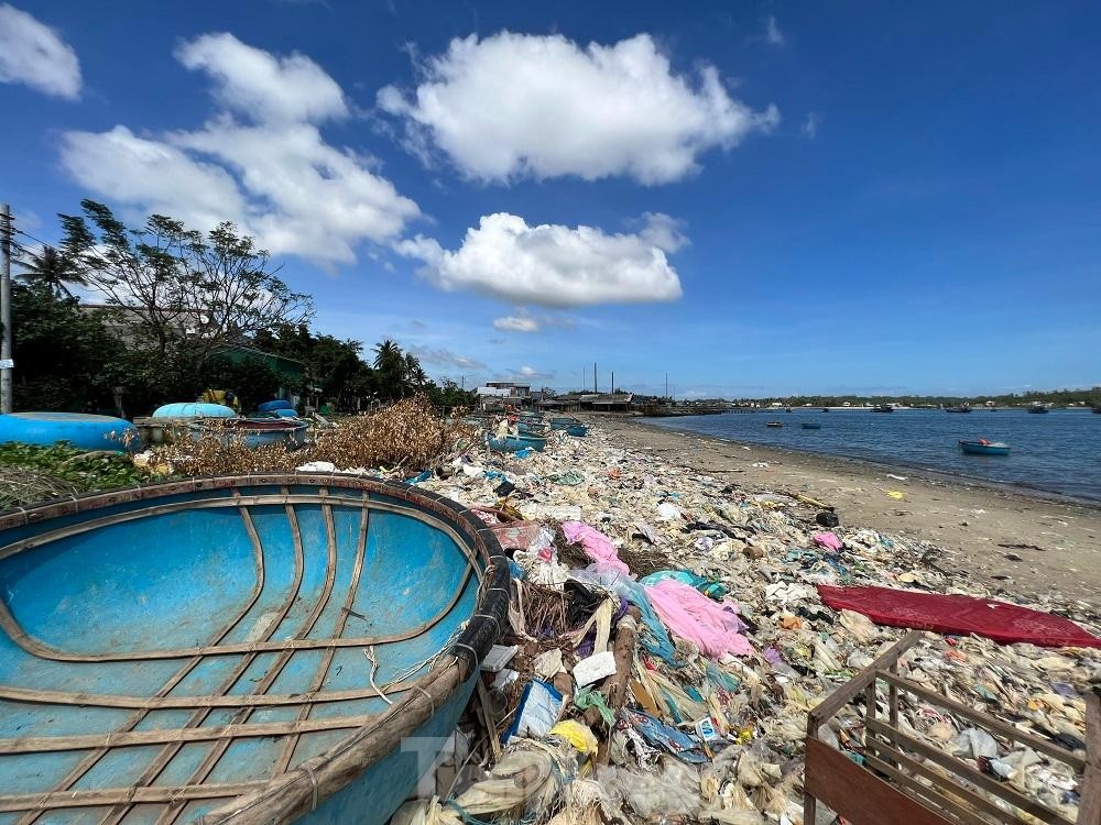 Bờ biển Quảng Ngãi ngập rác thải gây ô nhiễm ảnh 6