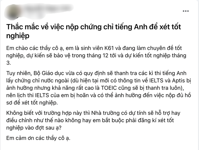 Phụ huynh, học sinh lo lắng khi kỳ thi IELTS tạm hoãn vô thời hạn: Tội nhất là lớp 12 bị ảnh hưởng cả tiến trình ôn thi Đại học - Ảnh 4. Phụ huynh, học sinh lo lắng khi kỳ thi IELTS tạm hoãn vô thời hạn: Tội nhất là lớp 12 bị ảnh hưởng cả tiến trình ôn thi Đại học - Ảnh 4.