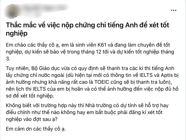 Phụ huynh, học sinh lo lắng khi kỳ thi IELTS tạm hoãn vô thời hạn: Tội nhất là lớp 12 bị ảnh hưởng cả tiến trình ôn thi Đại học - Ảnh 4.