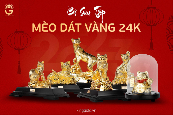 King Gold Art chính thức ra mắt bộ sưu tập tượng mèo vàng đón tết Quý Mão 2023 - Ảnh 1.