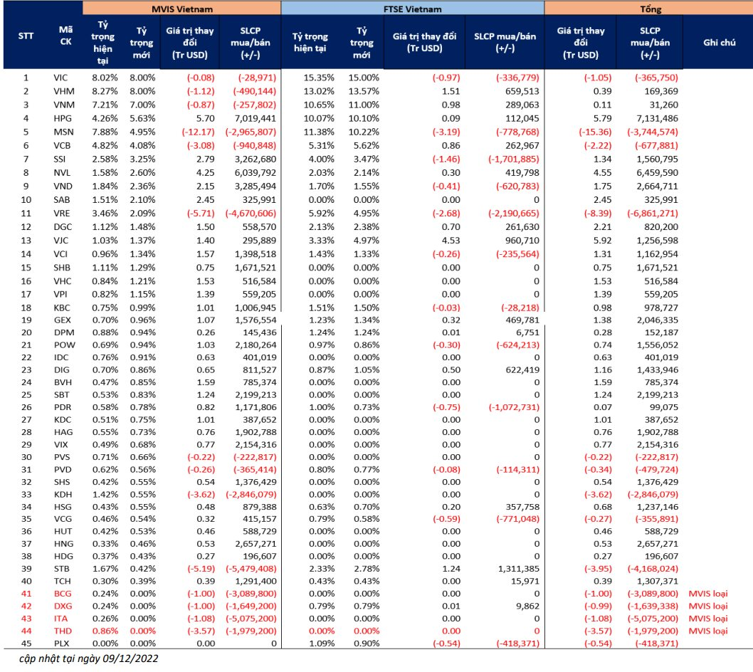 FTSE Vietnam ETF và VNM ETF sẽ mua bán cổ phiếu ra sao trong kỳ review tháng 12? - Ảnh 2.
