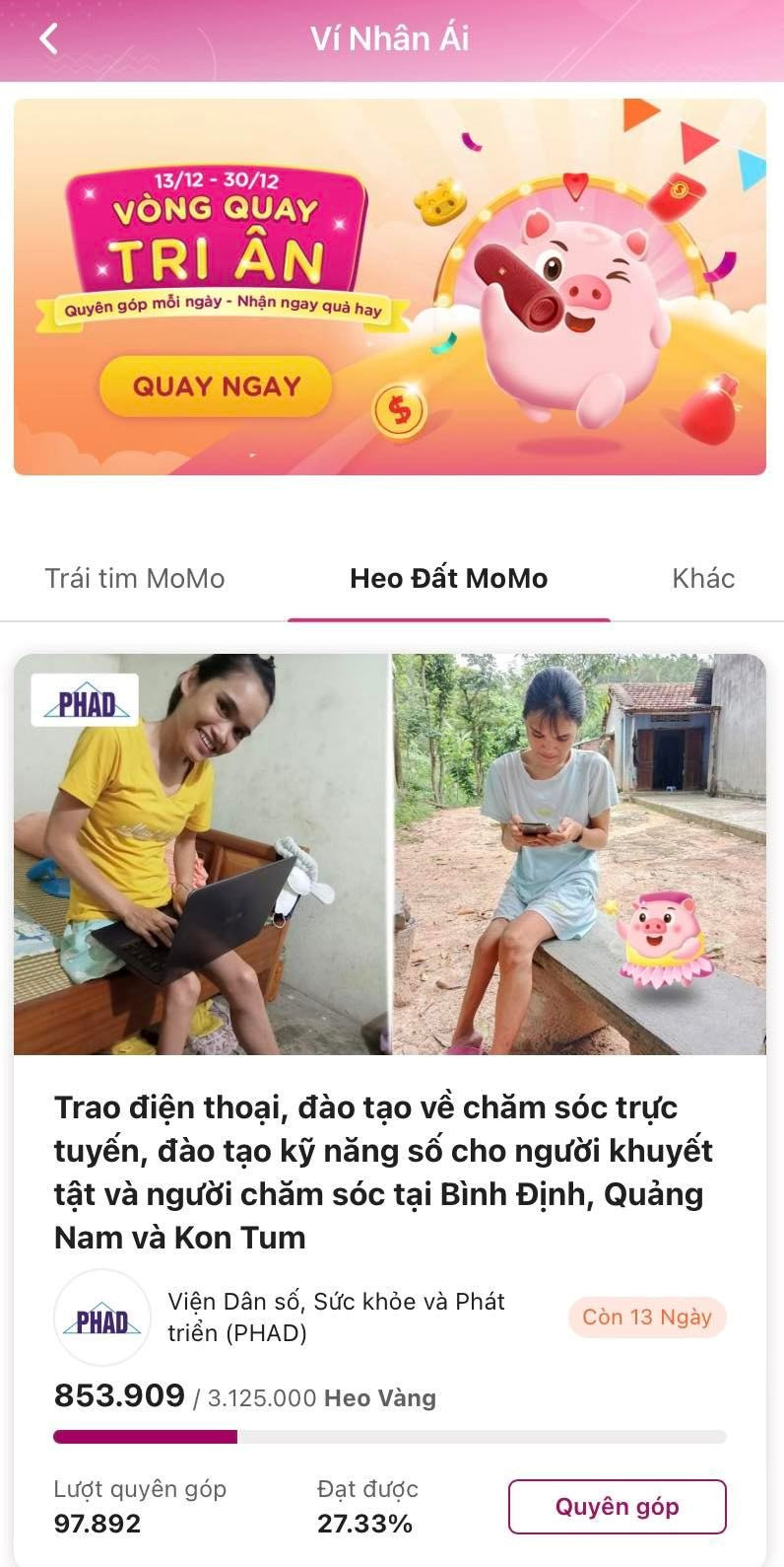Người đứng sau chú &quot;Heo đất&quot;, giúp MoMo thành nền tảng thiện nguyện online lớn nhất Việt Nam: Tôi ảo tưởng khá nhiều về bản thân, điều làm tốt nhất là đã rất kiên trì - Ảnh 3.