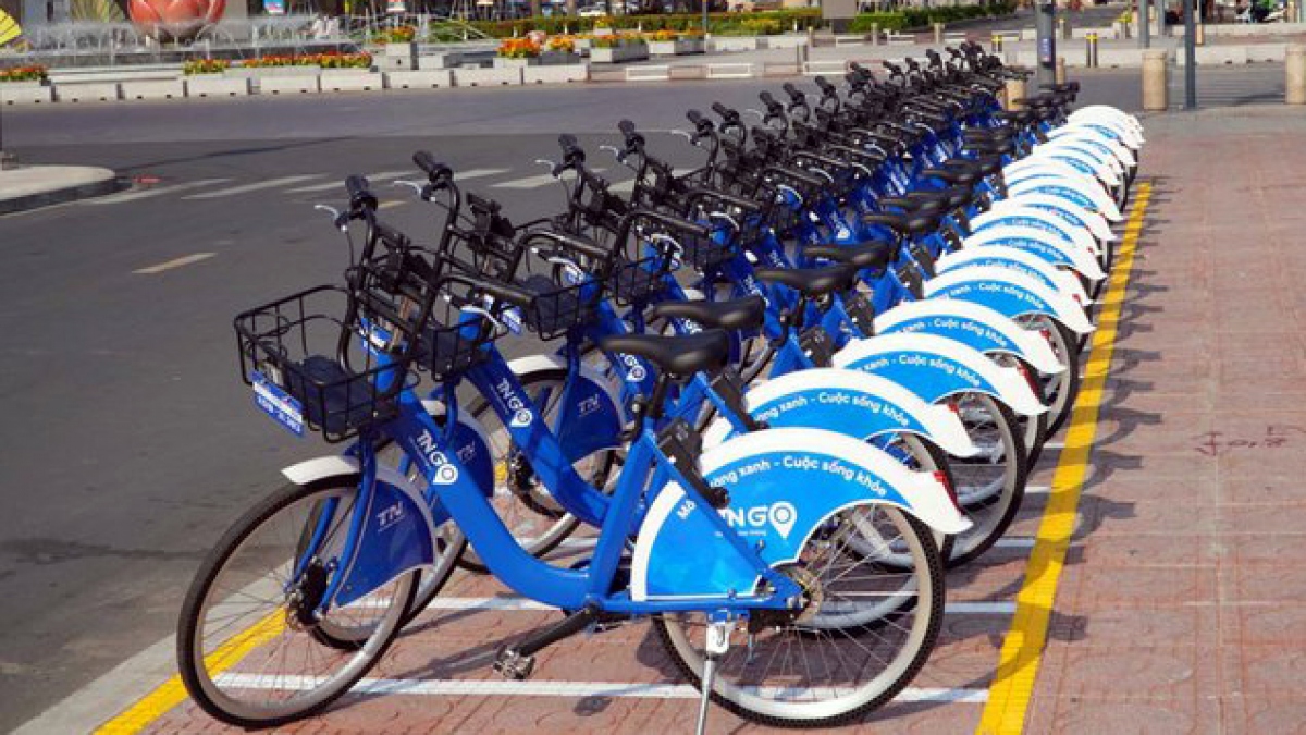 Hà Nội triển khai thí điểm dịch vụ xe đạp đô thị - Ảnh 1.