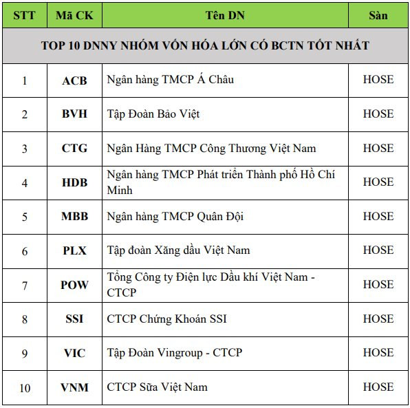 Ngân hàng ACB, Vingroup, Vinamilk.. lọt Top10 doanh nghiệp có báo cáo thường niên tốt nhất 2022 - Ảnh 1.