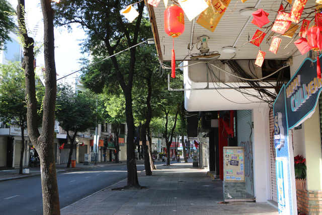 Đường phố TPHCM yên ả, rợp bóng cờ hoa trong ngày mùng 1 Tết  - Ảnh 7.