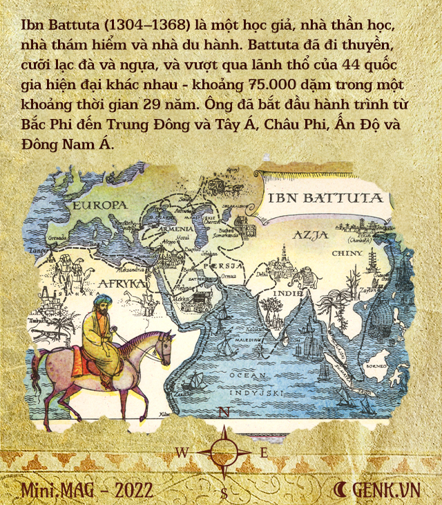 30 năm, 44 quốc gia, 75.000 dặm và cuộc phiêu lưu bất tận của nhà thám hiểm thế kỷ 14 - Ibn Battuta - Ảnh 1.