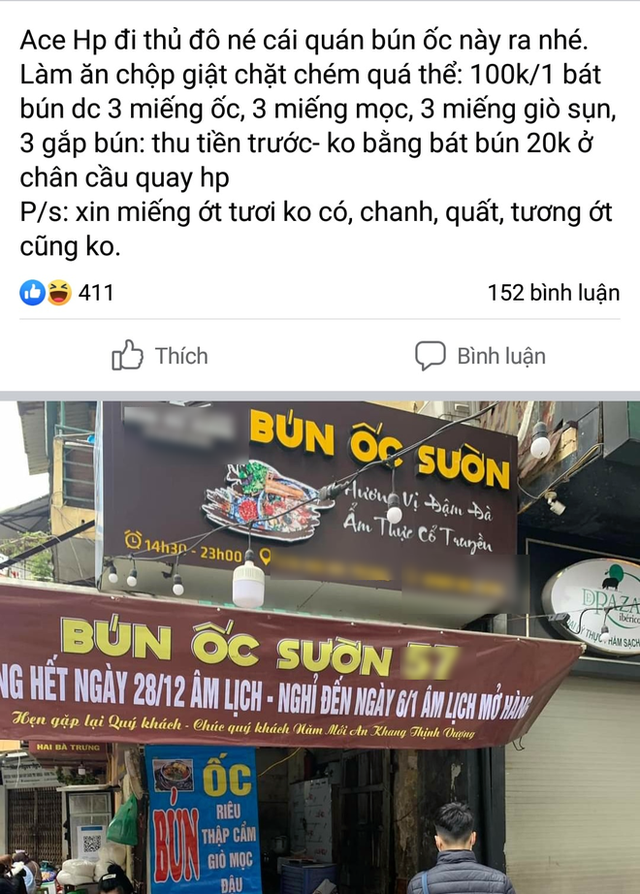 Bị đổ oan chặt chém 100k/bát bún dịp Tết, chủ quán giải thích sự thật làm tất cả ngỡ ngàng  - Ảnh 1.