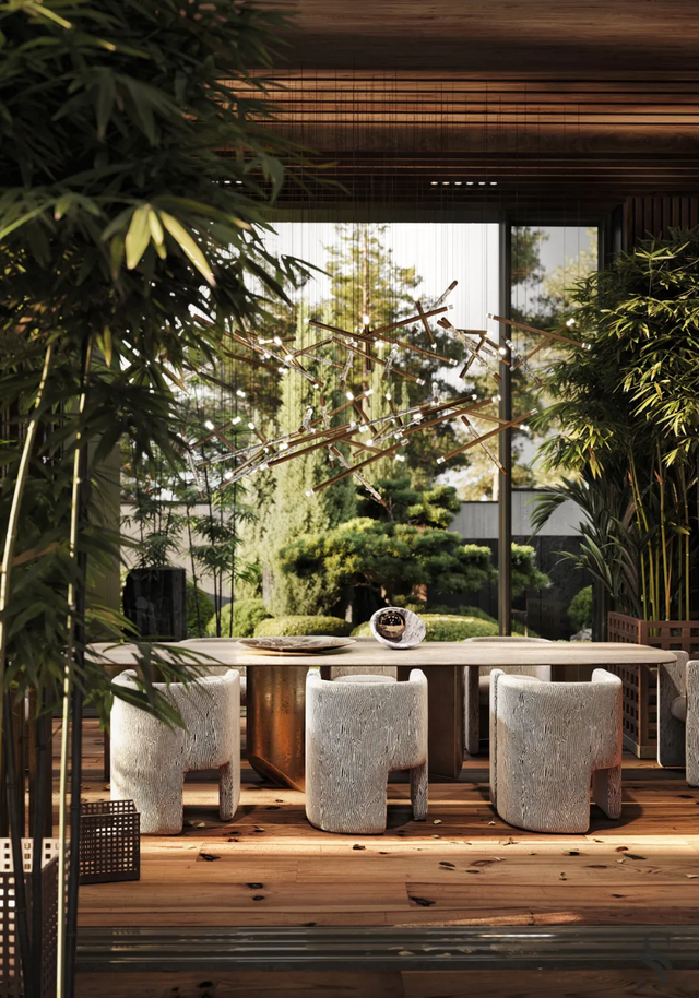 The green oasis is located right in the 1000m2 villa: The outside is covered with trees, in stark contrast to the luxury inside - Photo 9. The green oasis is located right in the 1000m2 villa: The outside is covered with trees, in stark contrast to the luxury inside - Photo 9.