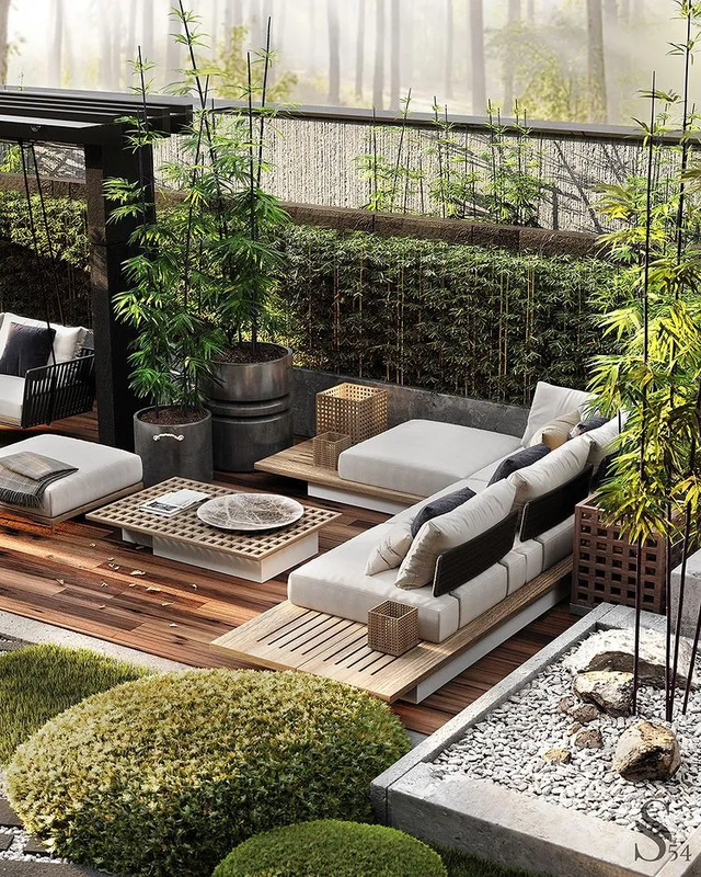 The green oasis is located right in the 1000m2 villa: The outside is covered with green trees, in stark contrast to the luxury inside - Photo 10. The green oasis is located right in the 1000m2 villa: The outside is covered with green trees, in stark contrast to the luxury inside - Photo 10.
