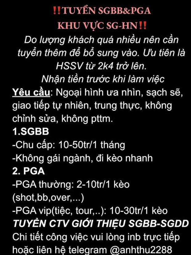  Chân dung nữ sinh cầm đầu đường dây mua bán dâm có MC, chân dài tham gia, phí bao đến 50 triệu/tháng: Thu lợi 200 triệu dùng để chưng diện, check-in sang chảnh - Ảnh 6.