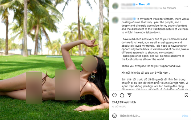  Xin lỗi trên Facebook xong, nữ du khách hở bạo sang Instagram đăng 1 ảnh sexy khác, cũng chụp tại… Hội An? - Ảnh 2.
