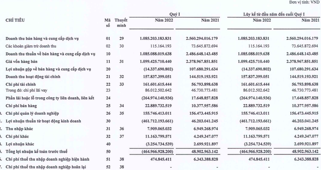 FLC Group reported a net loss of 466 billion dong in the first quarter of 2022 - Photo 1.