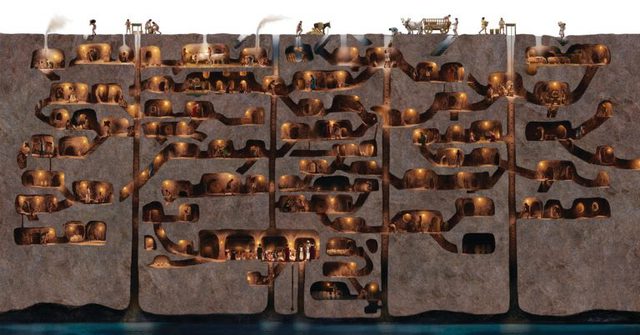 An 18-storey underground city hidden in the basements of people's houses in the land of flying carpets in Turkey: Discovered in a confusing situation, looking at the new architecture admires the wisdom of the ancients - Photo 4. An 18-storey underground city hidden in the basements of people's houses in the land of flying carpets in Turkey: Discovered in a confusing situation, looking at the new architecture admires the wisdom of the ancients - Photo 4.