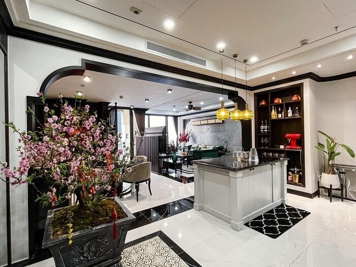 Bên trong căn hộ ‘độc thân’ của diễn viên Phương Oanh: Nội thất thiết kế theo phong cách Indochine, đặc biệt ưu ái màu xanh ngọc - Ảnh 6.