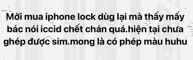 The dead ICCID code causes iPhone Lock in Vietnam to be covered - Photo 2.