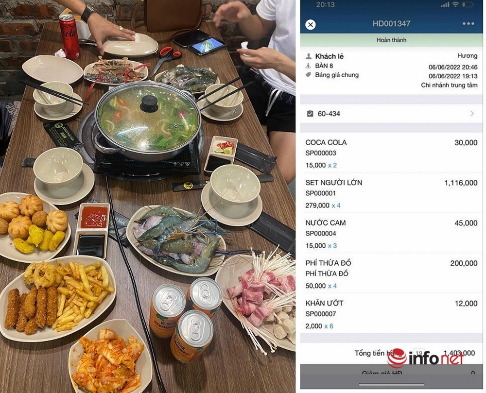 Quán buffet hải sản Bắc Giang cân đồ ăn thừa của khách để phạt ...