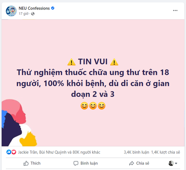 Có thật các bác sĩ Mỹ đã chữa khỏi được 100% ung thư đại trực tràng? - Ảnh 1.