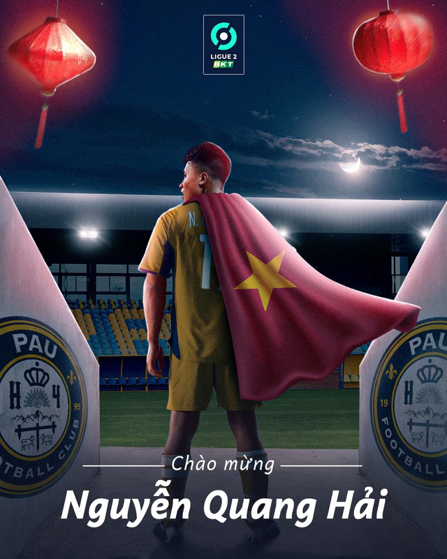 Quang Hải khoác lá cờ Việt Nam đầy tự hào xuất hiện trên trang Ligue 1 với 7,5 triệu người theo dõi - Ảnh 1.