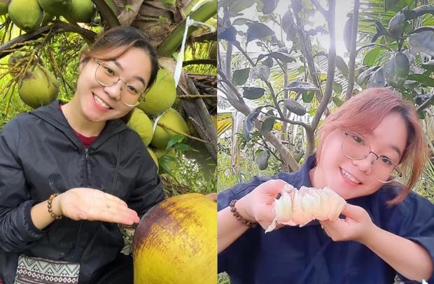 Ra đồng hái rau, bắt cá, 9x sở hữu clip triệu view trên TikTok - Ảnh 4. Ra đồng hái rau, bắt cá, 9x sở hữu clip triệu view trên TikTok - Ảnh 4.