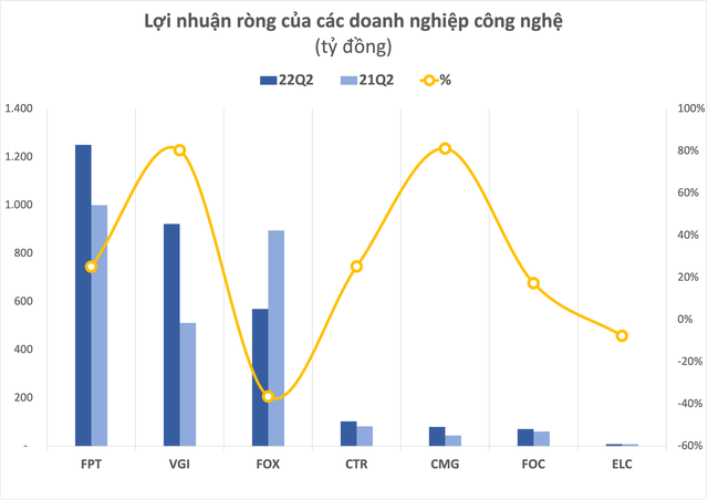 Doanh nghiệp công nghệ vẫn sống khỏe trong nửa đầu năm 2022, LNST tăng trưởng hàng chục phần trăm so với cùng kỳ - Ảnh 1.