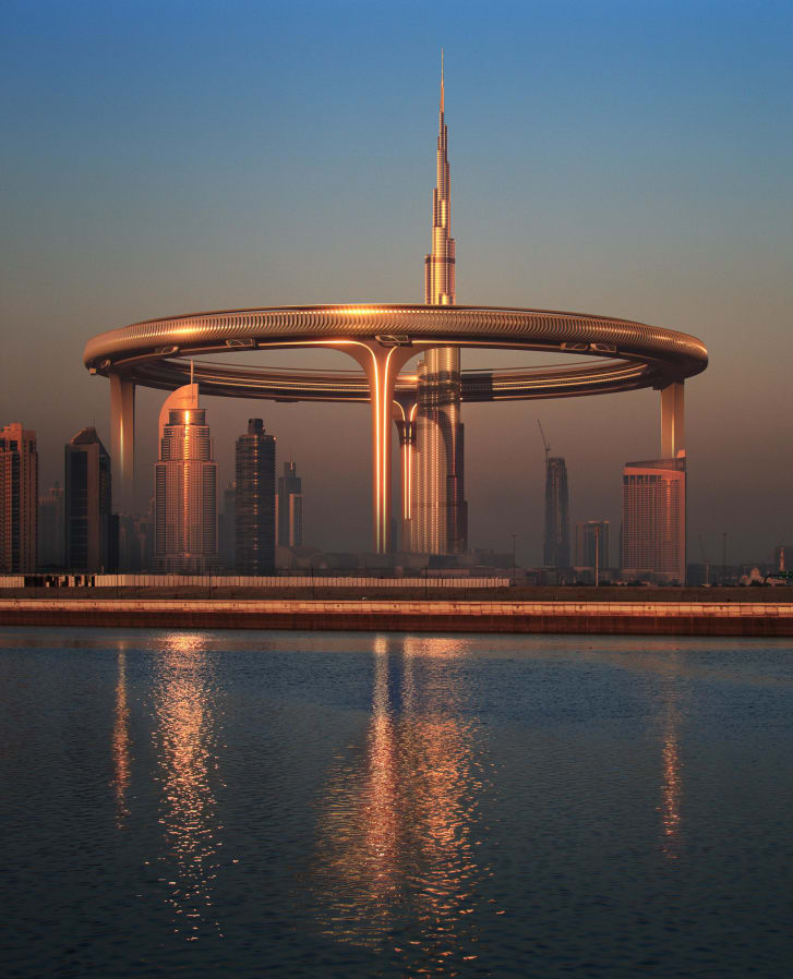 Khát vọng ngông cuồng của các kiến trúc sư Dubai: Xây vòng tròn siêu khủng bao quanh tòa nhà cao nhất thế giới - Ảnh 1.