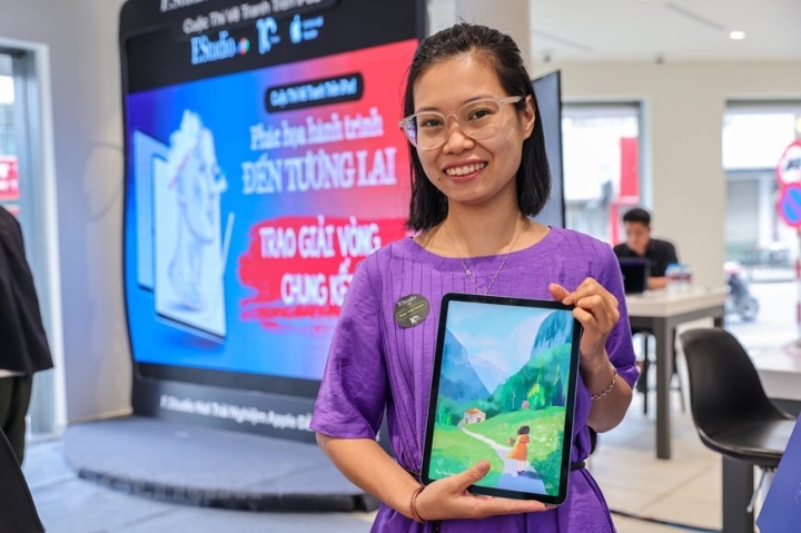 Việt Nam lần đầu tổ chức vẽ tranh trên iPad - Ảnh 3. Việt Nam lần đầu tổ chức vẽ tranh trên iPad - Ảnh 3.