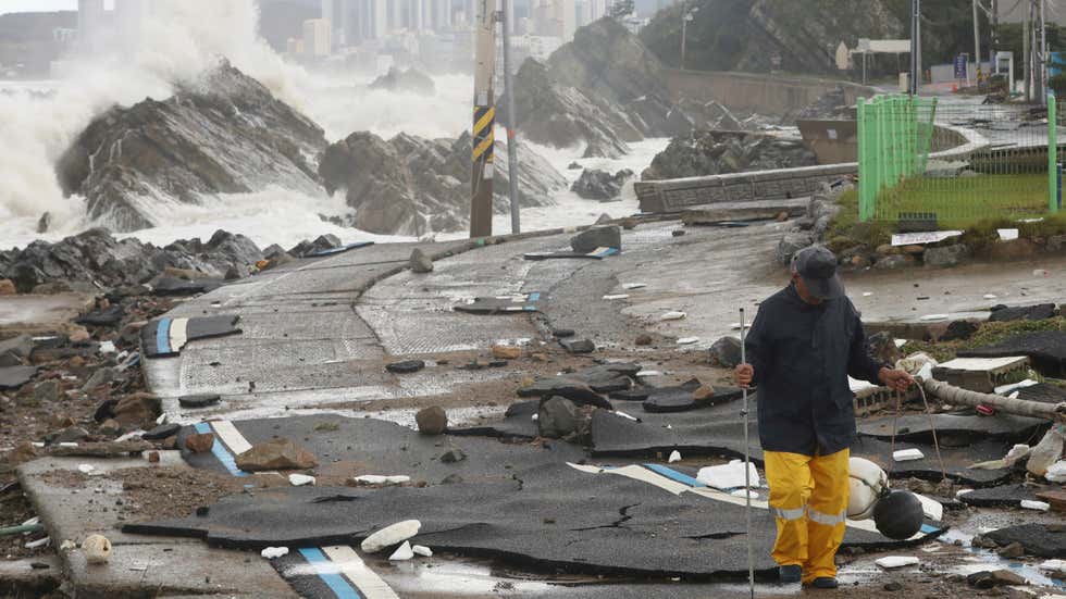 Miền Nam Hàn Quốc &quot;hoang tàn&quot; sau cơn bão lịch sử - Ảnh 2.
