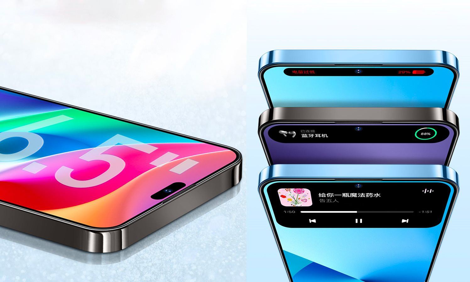 Không gì là không thể với các 'pháp sư Trung Hoa': điện thoại Android copy y hệt iPhone 14 Pro, có cả Dynamic Island - Ảnh 1.